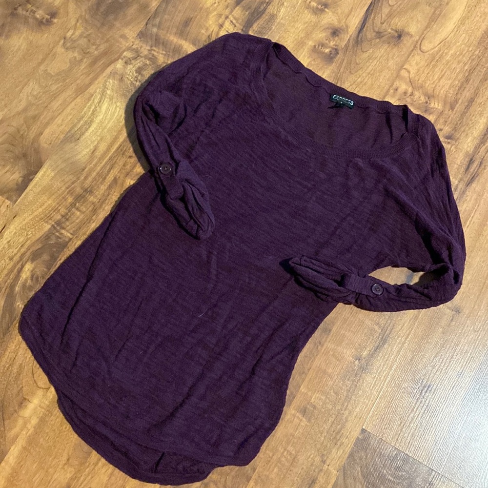 Express XS Sheer 3/4 sleeve Sweater